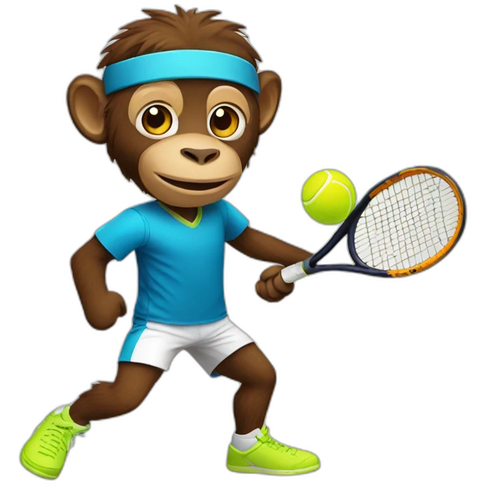 monkey tennis player emoji