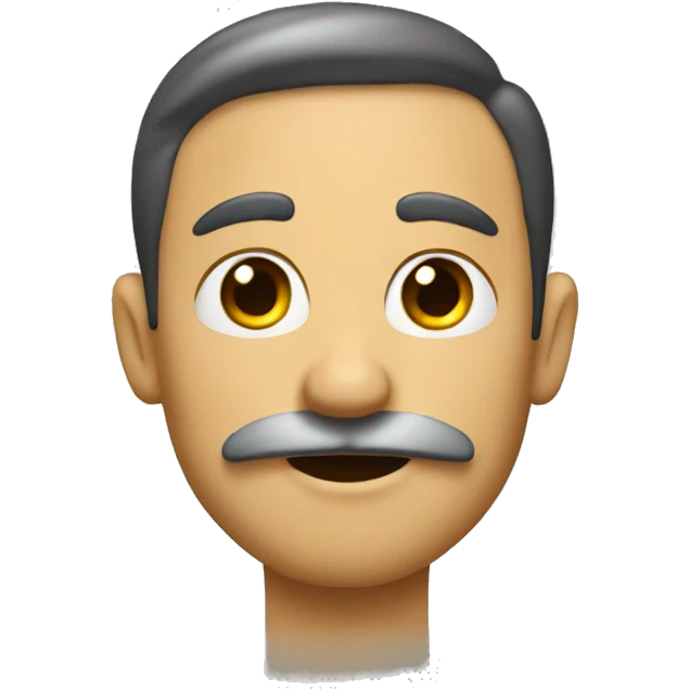 a many. with a short mustach raising his hand emoji