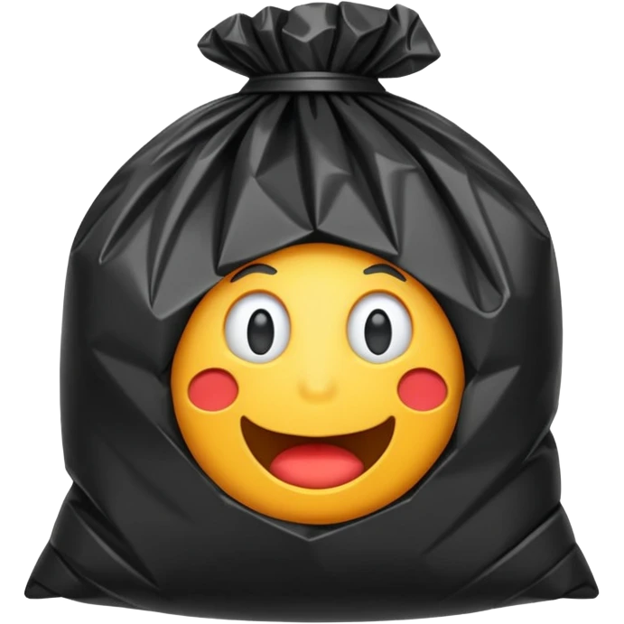 rubbish bag without a face  emoji