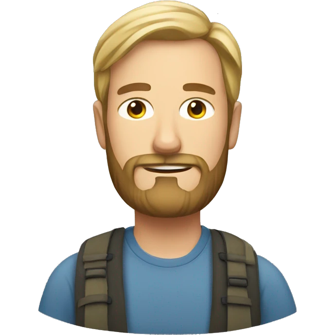 relaxed norwegian men with beard emoji