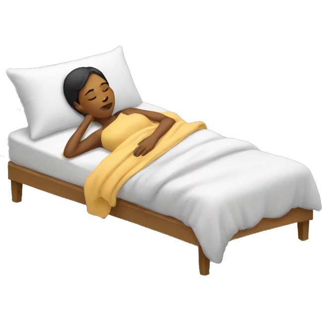 woman sleeping in bed emoji