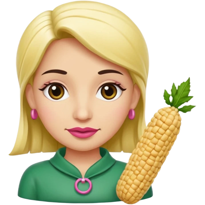 Un tamal femenino animado/caricaturado con moño, muy enferma con un termómetro en la boca. emoji