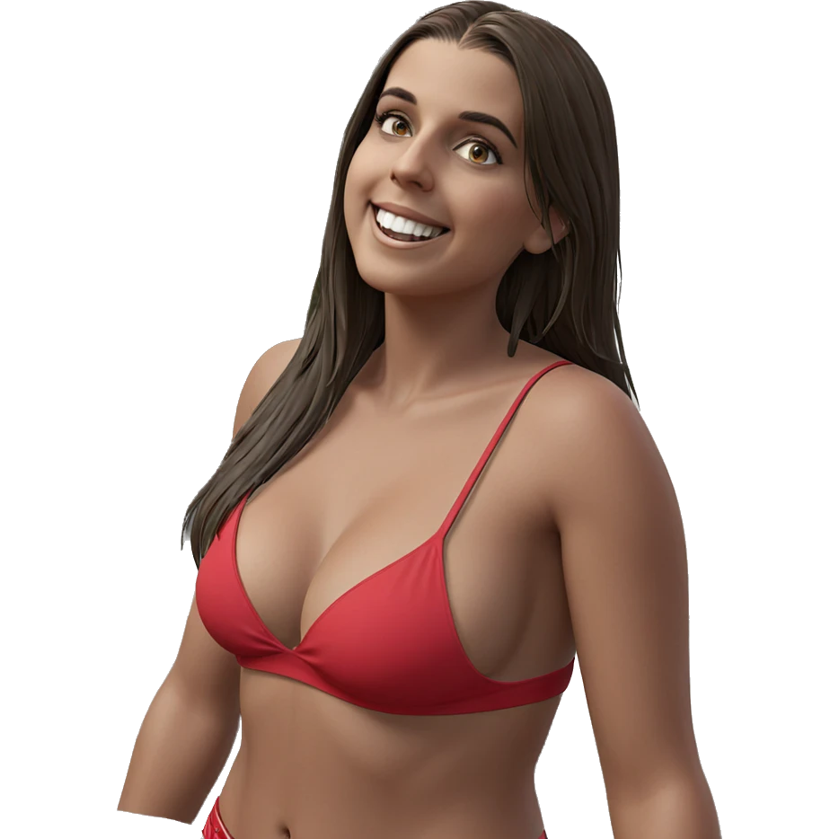 smiling girl by waterfall emoji