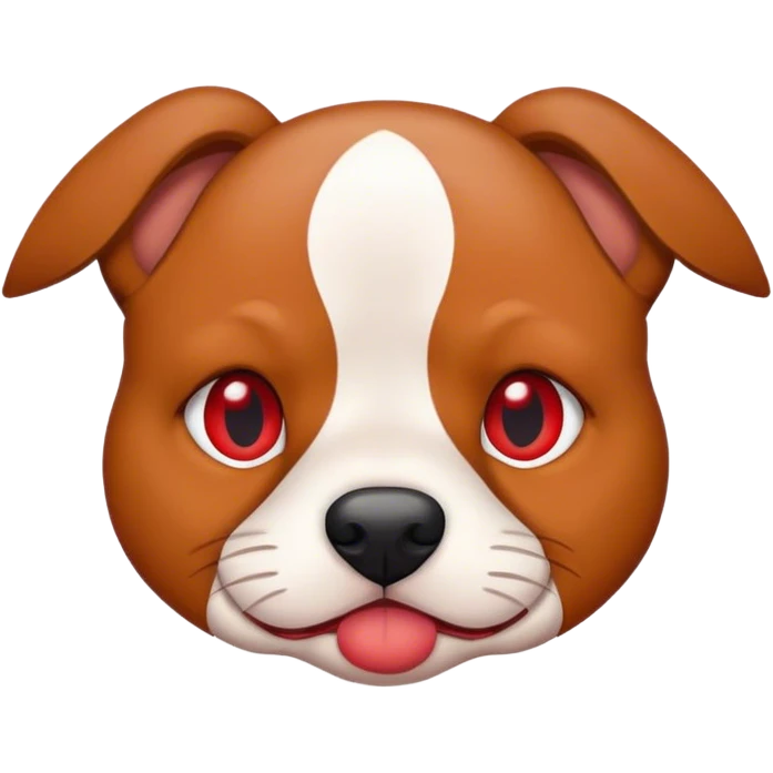 Brown red nose pit emoji