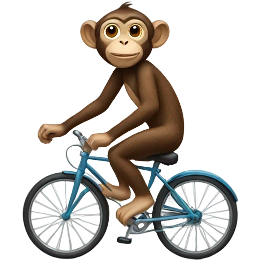 monkey riding a bicycle  emoji