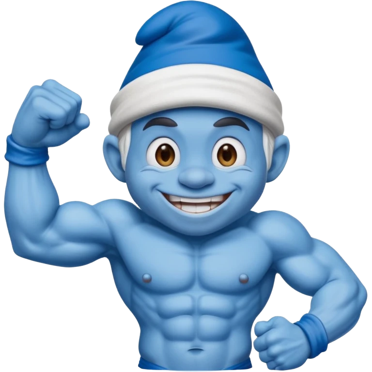strong smurf emoji
