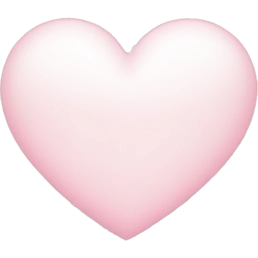 white heart with light pink emoji
