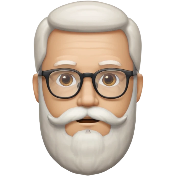 make them have white big beared emoji