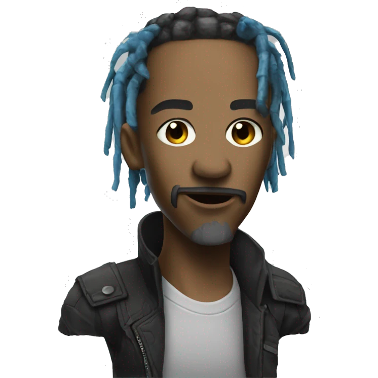 a cyberpunk flaing emoji