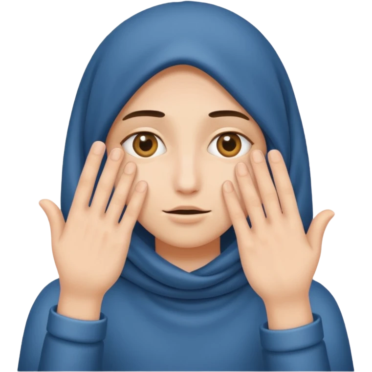 Covering the face with hands and peeping through your finger emoji