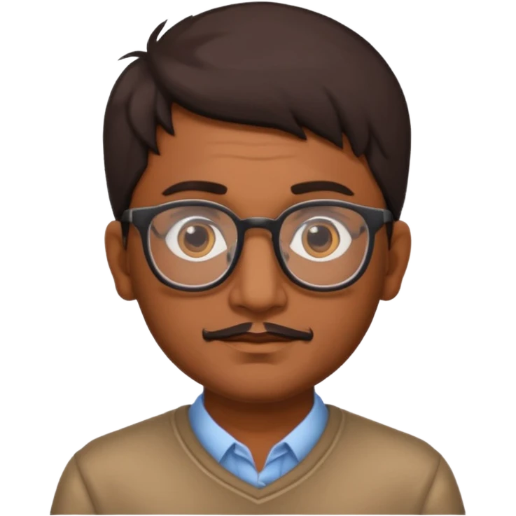 Indian man with glasses emoji