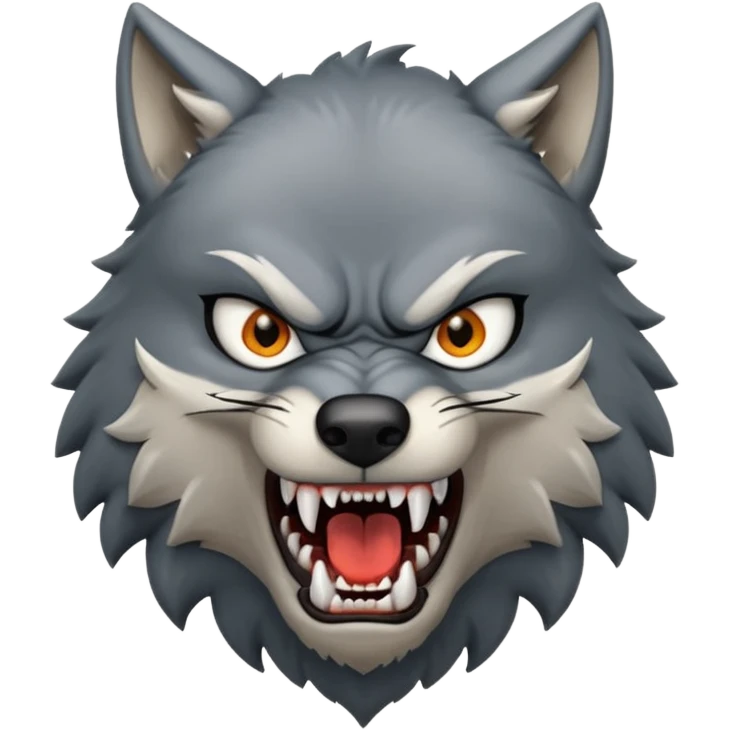 Tráeme una imagen de un lobo enojado emoji