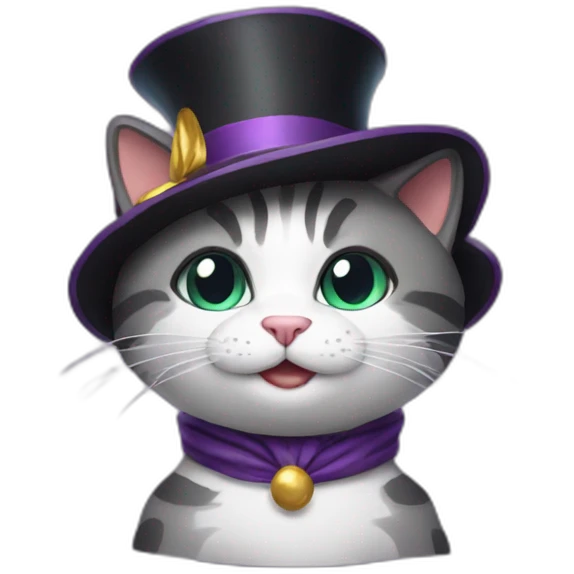 Cat magician emoji