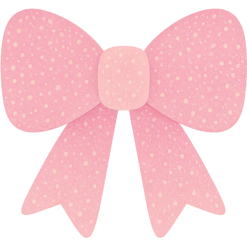 a decorative bow covered in glitter, shiny and vibrant emoji