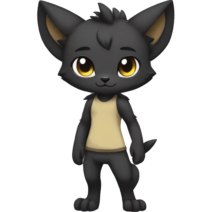 Anthro Dark Edgy Cool Shy Grumpy FurSona Fakemon Full Body emoji