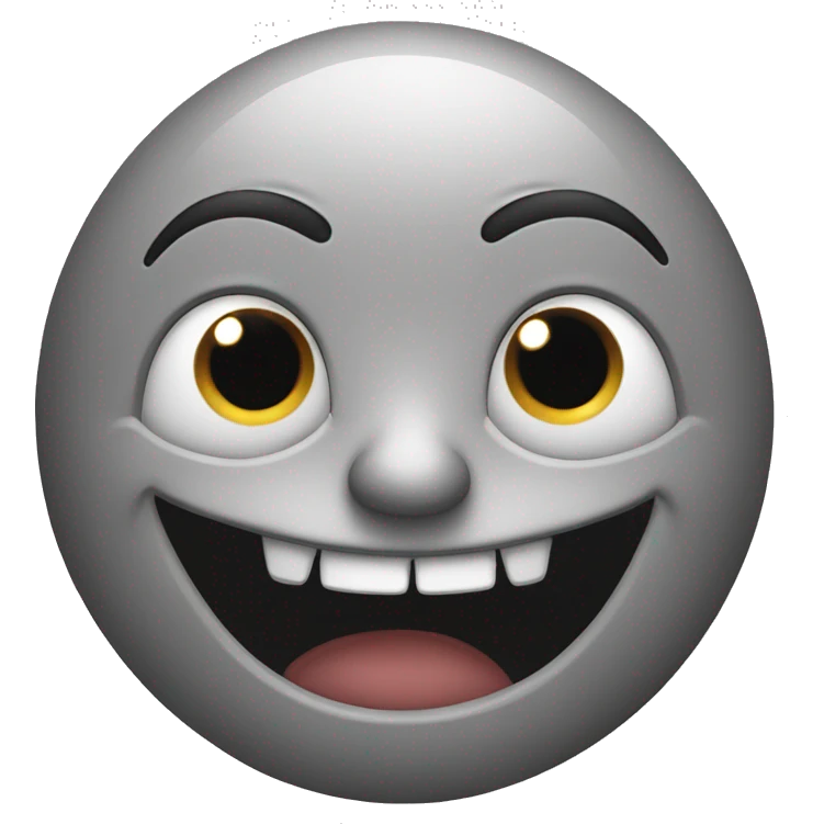 Creepy smile emoji