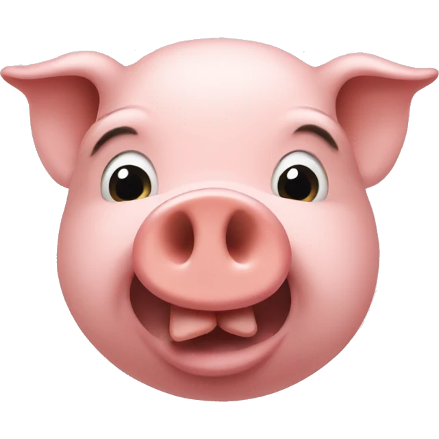 pig picks its nose emoji