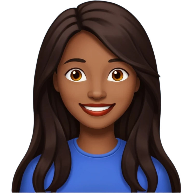 Rozonda Chilli Thomas with dark brown long hair emoji