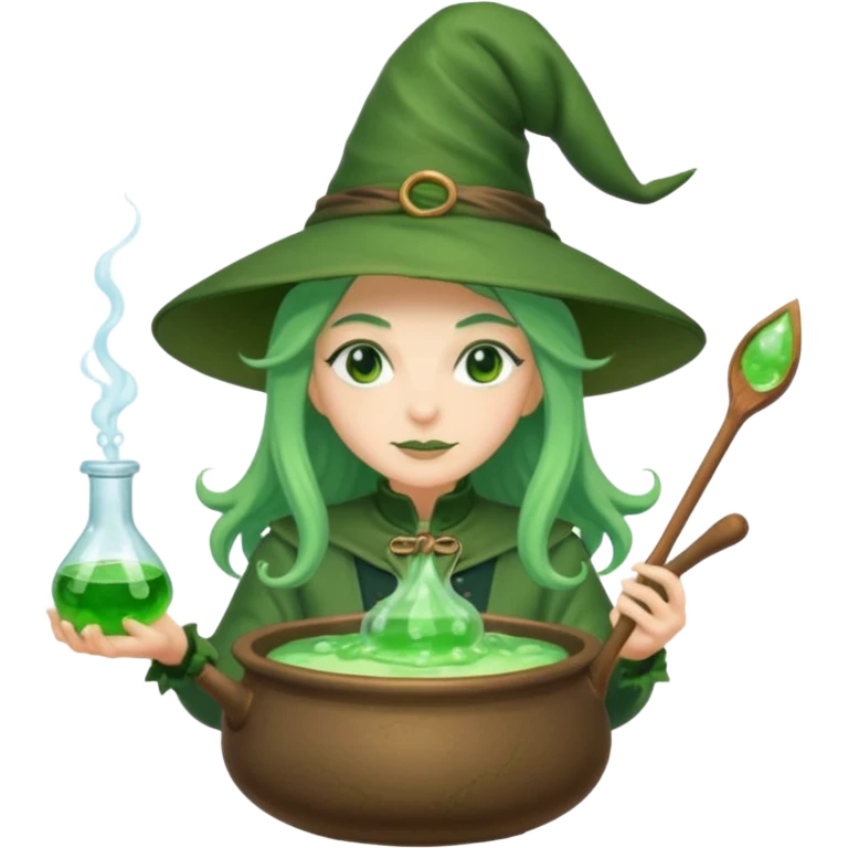 green witch cooking potion emoji