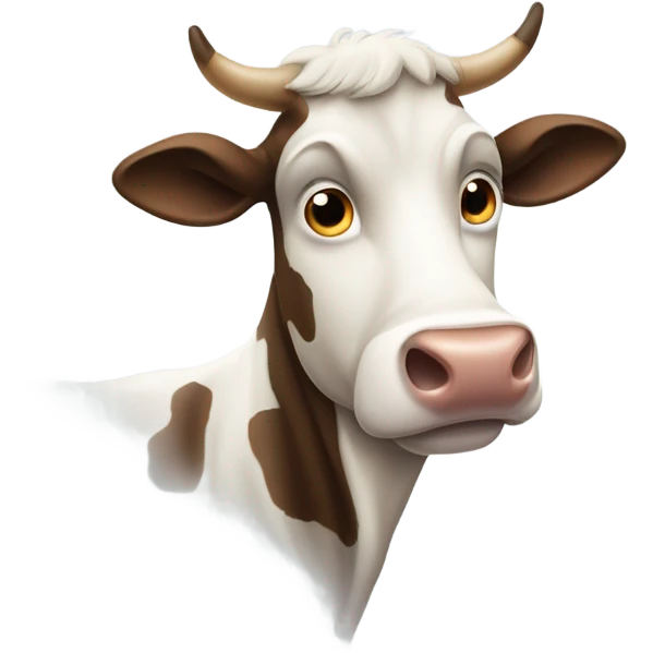 A cow suspicius emoji