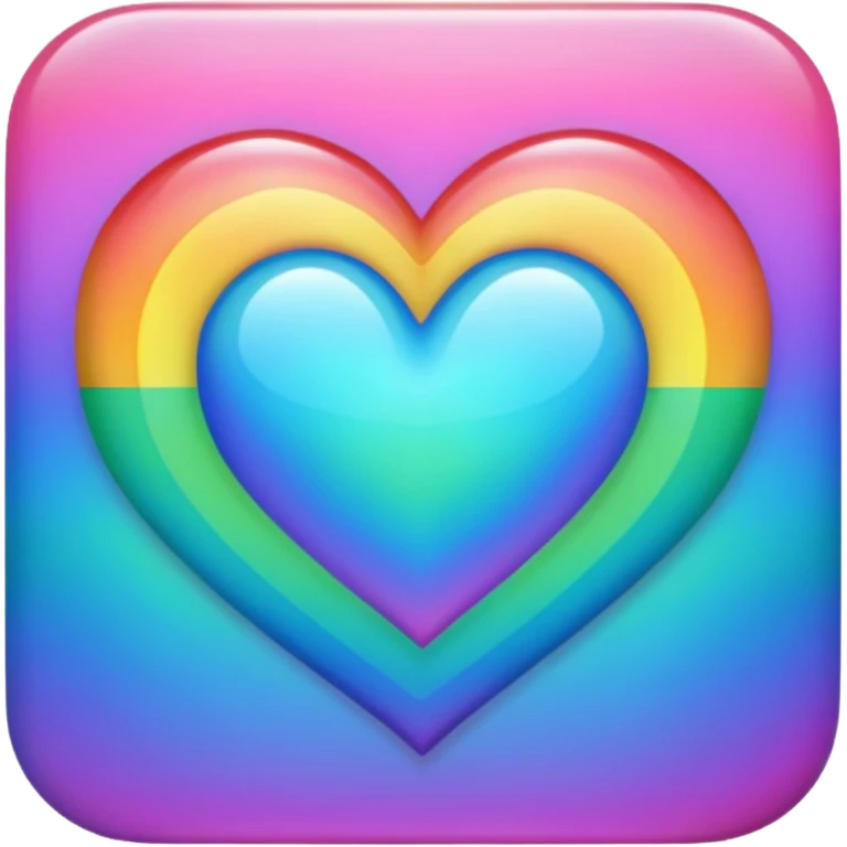 Rainbow heart  emoji
