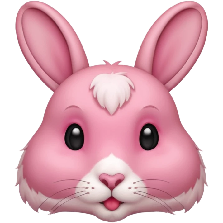 Kissing rabbit, profile, long ears, floating heart in front of mouth emoji