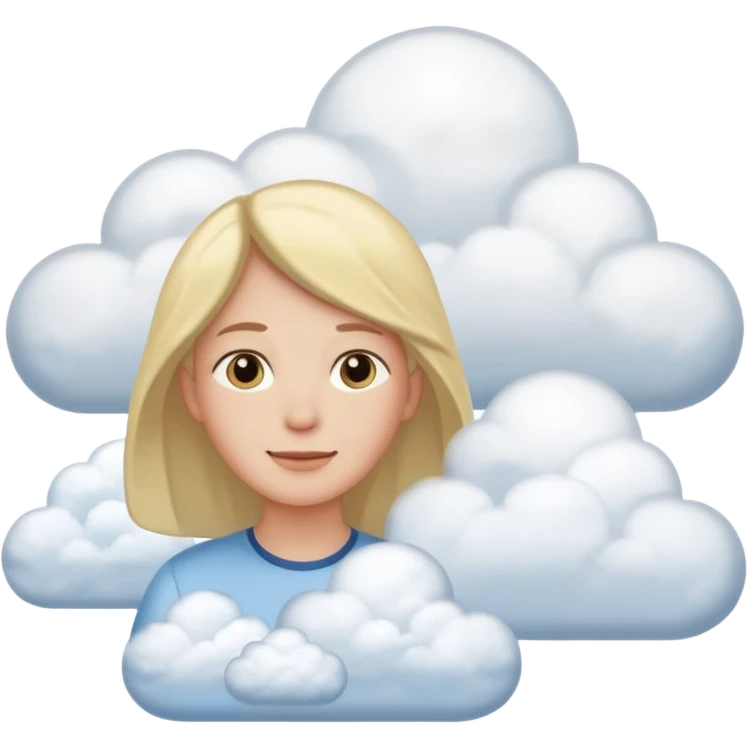 person with clouds emoji