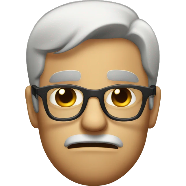 Annoyed with glasses emoji