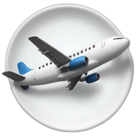 plane in a plate emoji