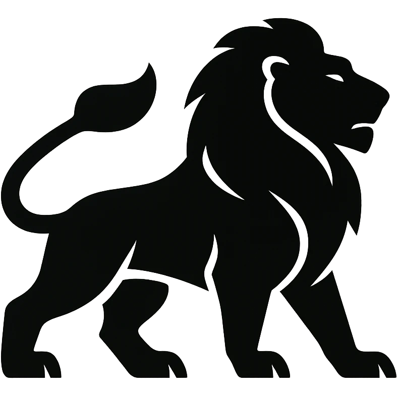 Lion icon black silhouette emoji