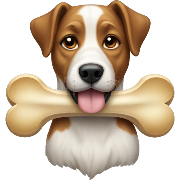 Dog with a bone emoji