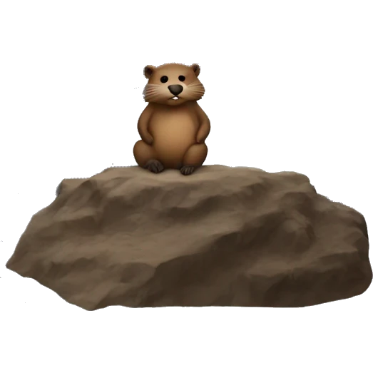 Beaver on the moon emoji