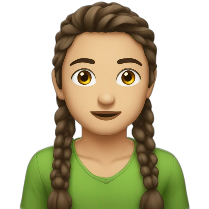 ado brune yeux verts emoji