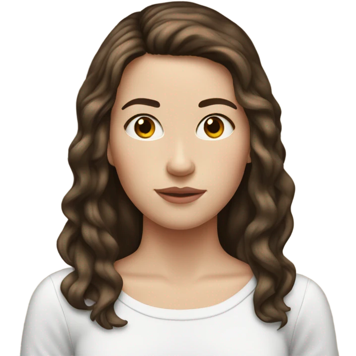 White girl brunette hair face with red acne  emoji