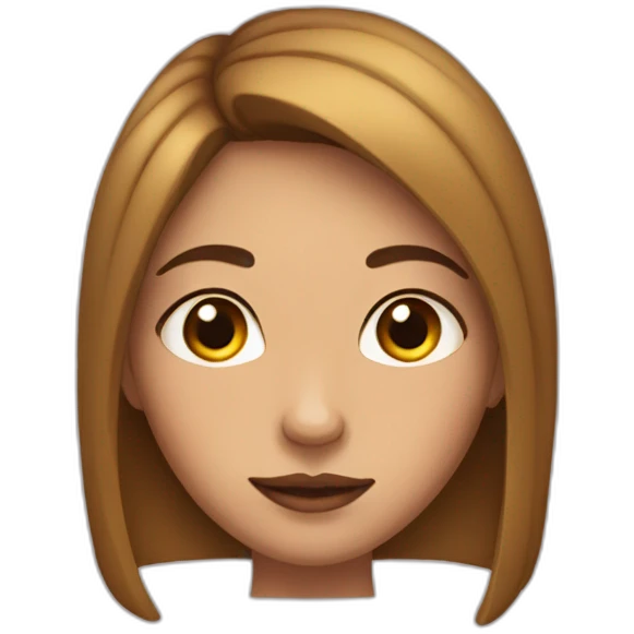 a girl with no eyes,nose,mouth,eybrows,and ears thinkning emoji