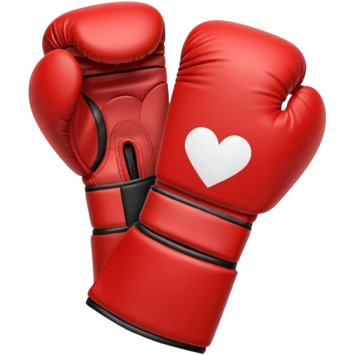 Genera un emoji de guantes de boxeo negros con corazones rotos  emoji
