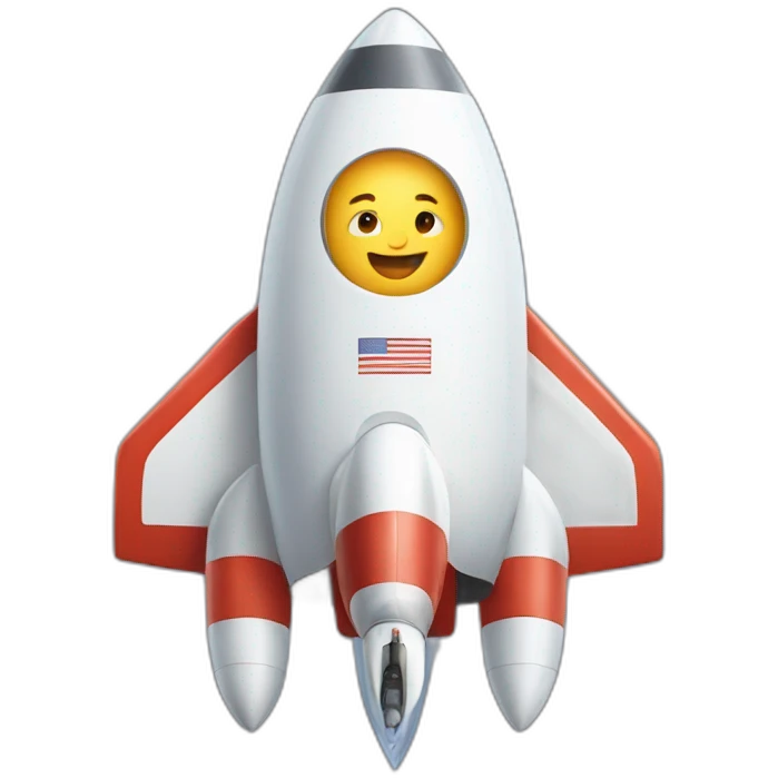 white guy on rocket emoji