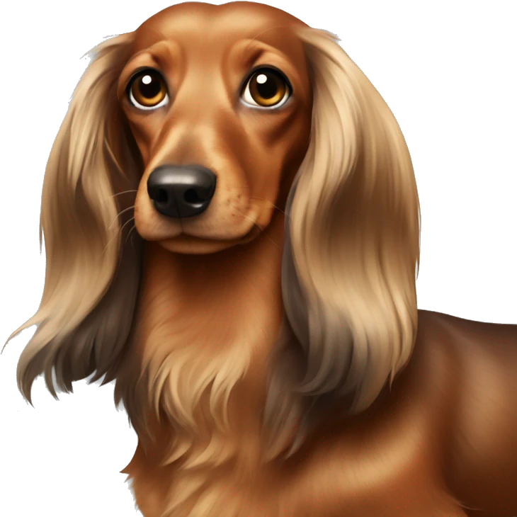 2 dachshunds long hair emoji