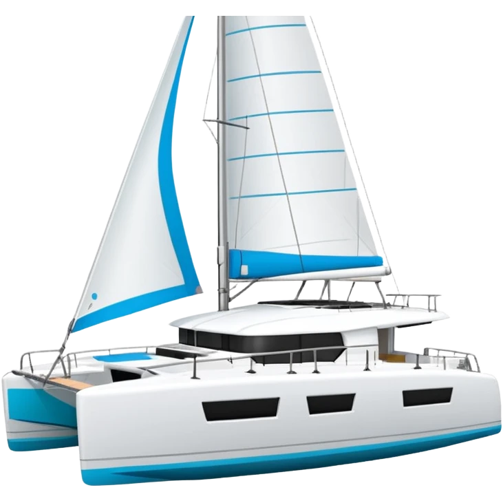 lagoon 43 catamaran facing to the right on white background emoji