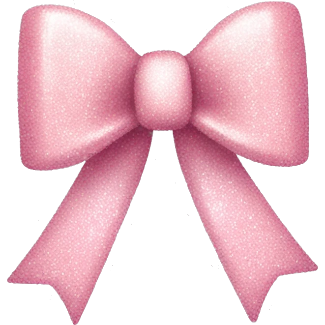 Light pink glitter bow  emoji
