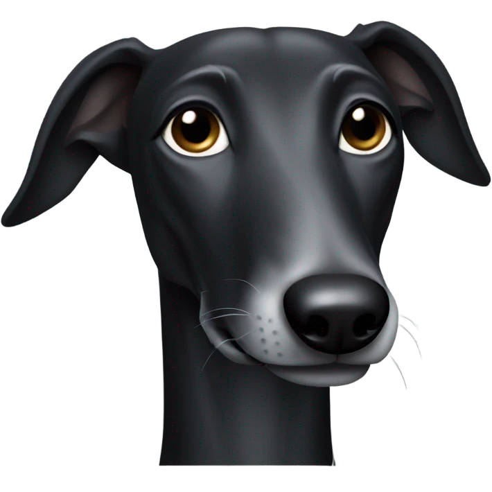 Black greyhound dog emoji