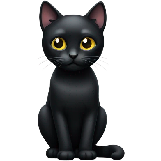 a black cat with glas emoji