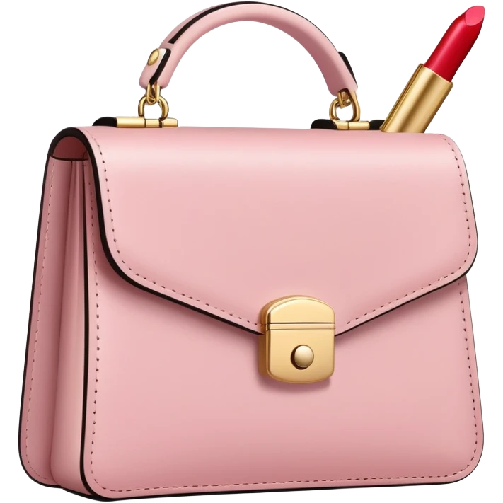 stylish handbag with accessories emoji