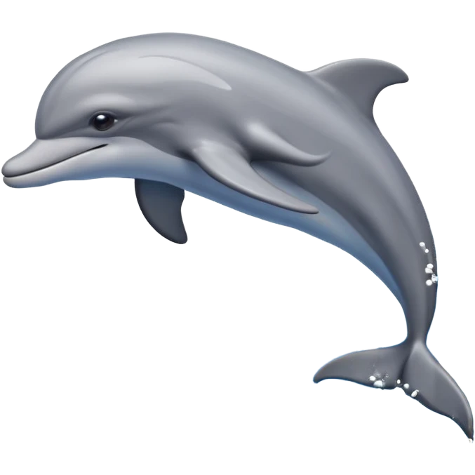 jumping dolphin above waves emoji