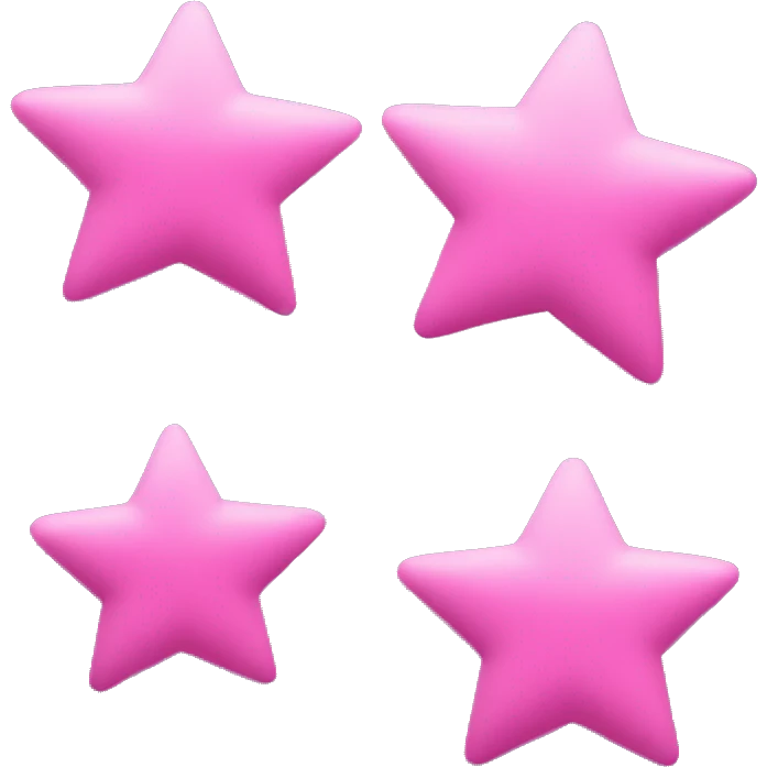 3 pink stars of different sizes emoji