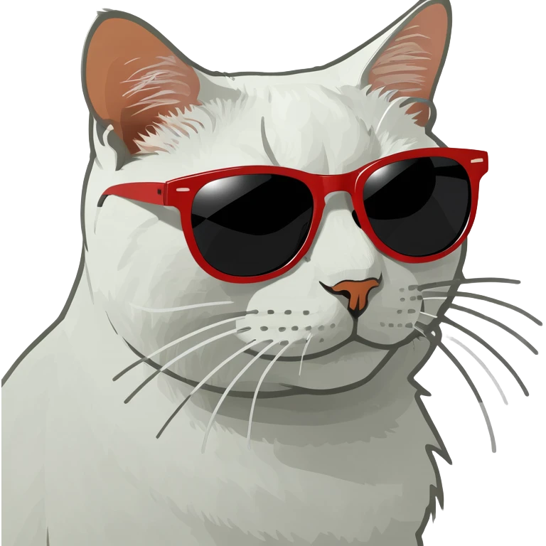 Cat with sunglasses emoji