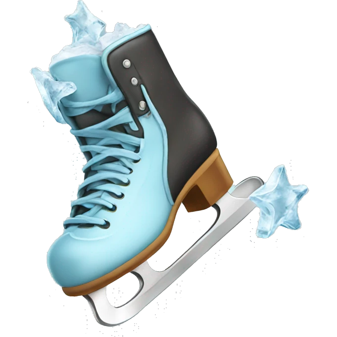 Ice skate falling emoji