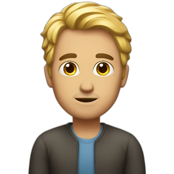 man thinks emoji