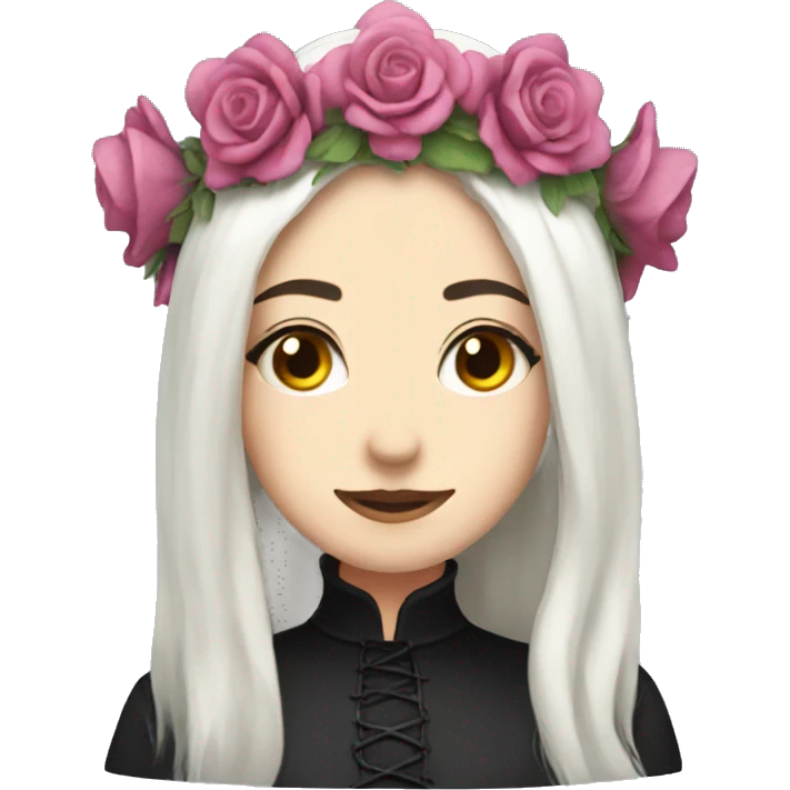 Gothic flower crown emoji