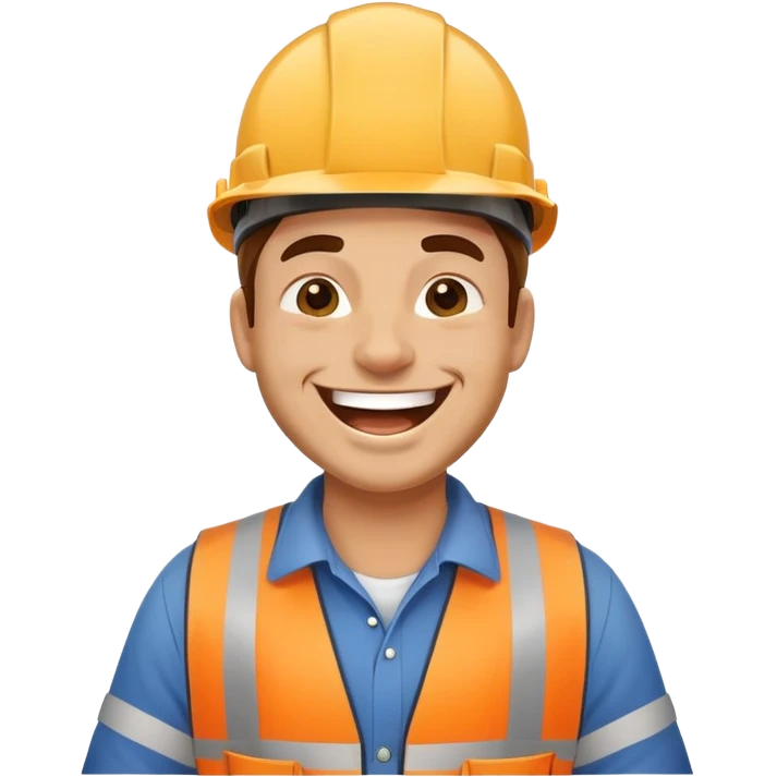 builder laughing hard emoji